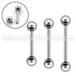 bbgin straight barbells surgical steel 316l tongue