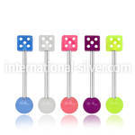 bbgldi straight barbells surgical steel 316l with acrylic parts nipple