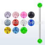 bbigt5 straight barbells surgical steel 316l with acrylic parts 