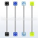 bbivd5 straight barbells surgical steel 316l with acrylic parts 