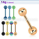 bbt straight barbells anodized surgical steel 316l tongue