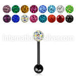 bbtfr6s anodized steel barbell 14g ferido ball 5mm ball