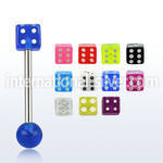 bbuvdi straight barbells surgical steel 316l with acrylic parts tongue