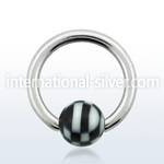 bcac5 hoops captive rings surgical steel 316l with acrylic parts labrets chin