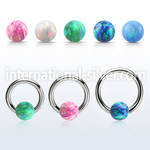 bcr10o6 hoops captive rings surgical steel 316l ear lobe