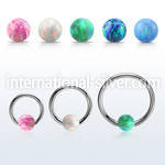 bcr14o5 hoops captive rings surgical steel 316l ear lobe