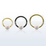 bcrt18o5 pvd plated 316l steel bcr 18g w 5mm synthetic opal ball