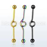 bdbt14 straight barbells anodized surgical steel 316l 