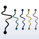 bdte14 straight barbells anodized surgical steel 316l 