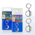 blcp733 fake belly clip w a dangling moon in the circle 