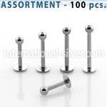 blk03b labrets lip rings surgical steel 316l labrets chin