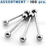 blk103 straight barbells surgical steel 316l tongue