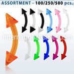 blk152 micro curved barbells acrylic body jewelry eyebrow