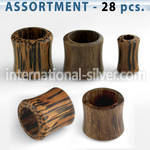 blk214 tunnels gauges organic body jewelry ear lobe