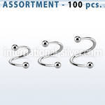 blk219a spirals twisters surgical steel 316l eyebrow
