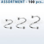 blk219b spirals twisters surgical steel 316l eyebrow