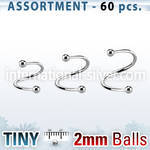 blk219c spirals twisters surgical steel 316l eyebrow
