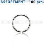 blk223b seamless segment rings surgical steel 316l ear lobe