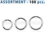 blk223d seamless segment rings surgical steel 316l ear lobe