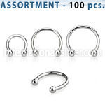 blk22a horseshoes surgical steel 316l belly button