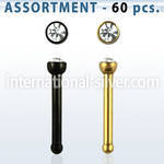 blk231 nose bone anodized surgical steel 316l nose
