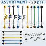 blk233 straight barbells anodized surgical steel 316l 