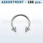 blk23a horseshoes surgical steel 316l belly button