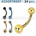 blk277 belly rings anodized surgical steel 316l belly button