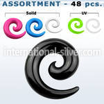 blk286 tapers acrylic body jewelry ear lobe