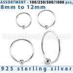 blk290 nose hoop silver 925 nose
