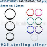 blk293 nose hoop silver 925 nose