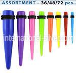 blk301 tapers acrylic body jewelry ear lobe