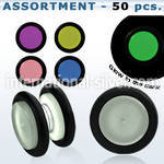 blk415 cheaters  illusion plugs and tapers acrylic body jewelry belly button