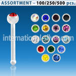 blk425 nose bone acrylic body jewelry nose