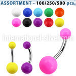 blk442 belly rings surgical steel 316l with acrylic parts belly button