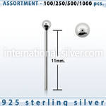blk445 bend it to fit nose studs silver 925 nose