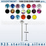 blk457 bend it to fit nose studs silver 925 nose