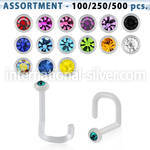 blk542 l shape nose studs bioflex ptfe nose