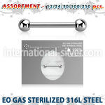 blk679 surgical steel barbell eo gas sterilized 4mm balls