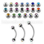 bn18jb3 surgical steel eyebrow bananas eyebrow piercing