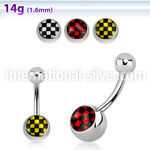 bnche belly rings surgical steel 316l with acrylic parts belly button