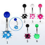 bncsh belly rings surgical steel 316l with acrylic parts belly button