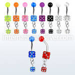 bndidc belly rings surgical steel 316l with acrylic parts belly button