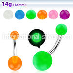 bngl belly rings surgical steel 316l with acrylic parts belly button