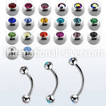 bnjb3xs surgical steel eyebrow bananas eyebrow piercing