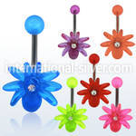 bnuvsp belly rings surgical steel 316l with acrylic parts belly button