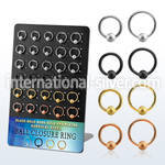 brcrt5 anodized surgical steel ball closure rings ear  othersear  lobe ear otherseyebrow helix tragus  piercing
