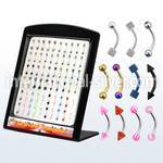 brmbne micro curved barbells surgical steel 316l with acrylic parts eyebrow