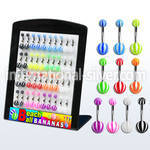 brmix21 belly rings surgical steel 316l with acrylic parts belly button