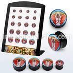 brpg162 plugs gauges acrylic body jewelry ear lobe
